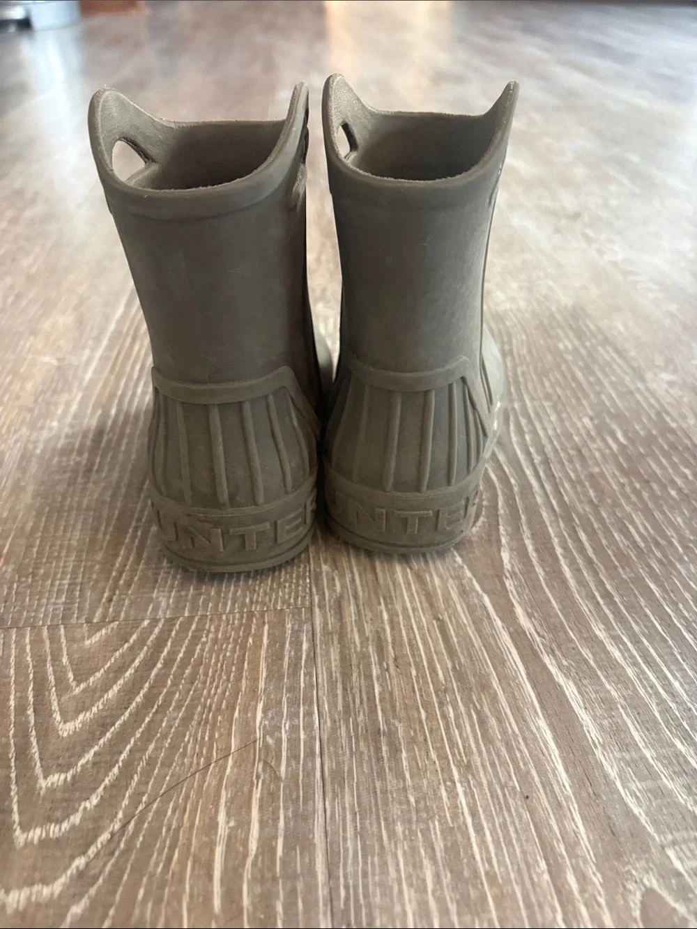 Hunter Kids Olive Green Short Rain Boots